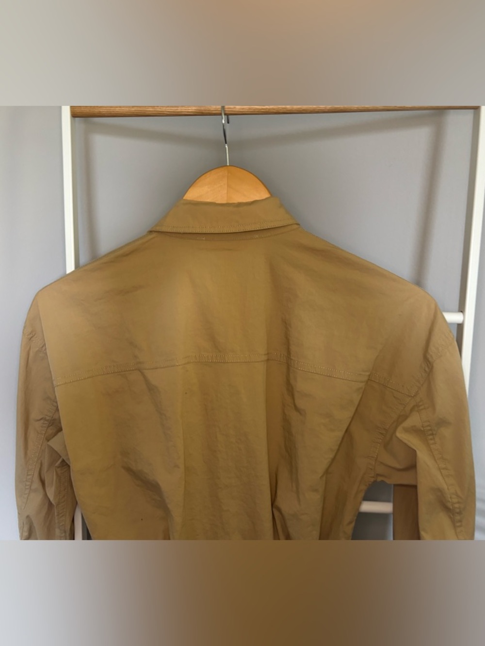 Michael Kors Tan Button-Front Utility Jumpsuit - Picture 11 of 14